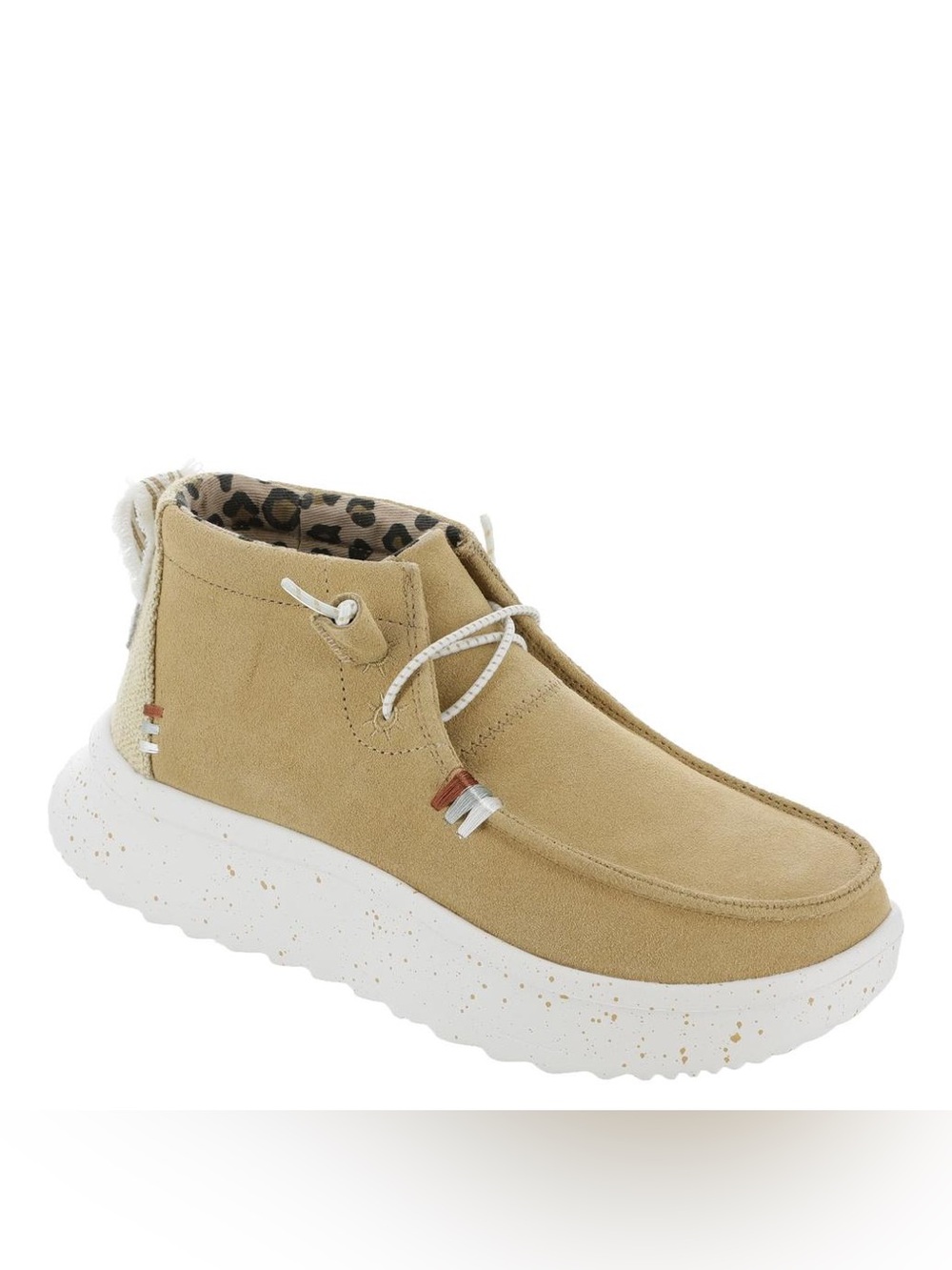 Hey Dude Women’s Wendy Peak Hi in Suede Casual Suede Boots in Tan